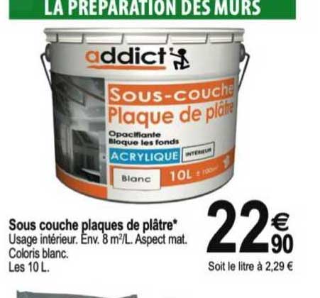 sous couche plaques de plâtre