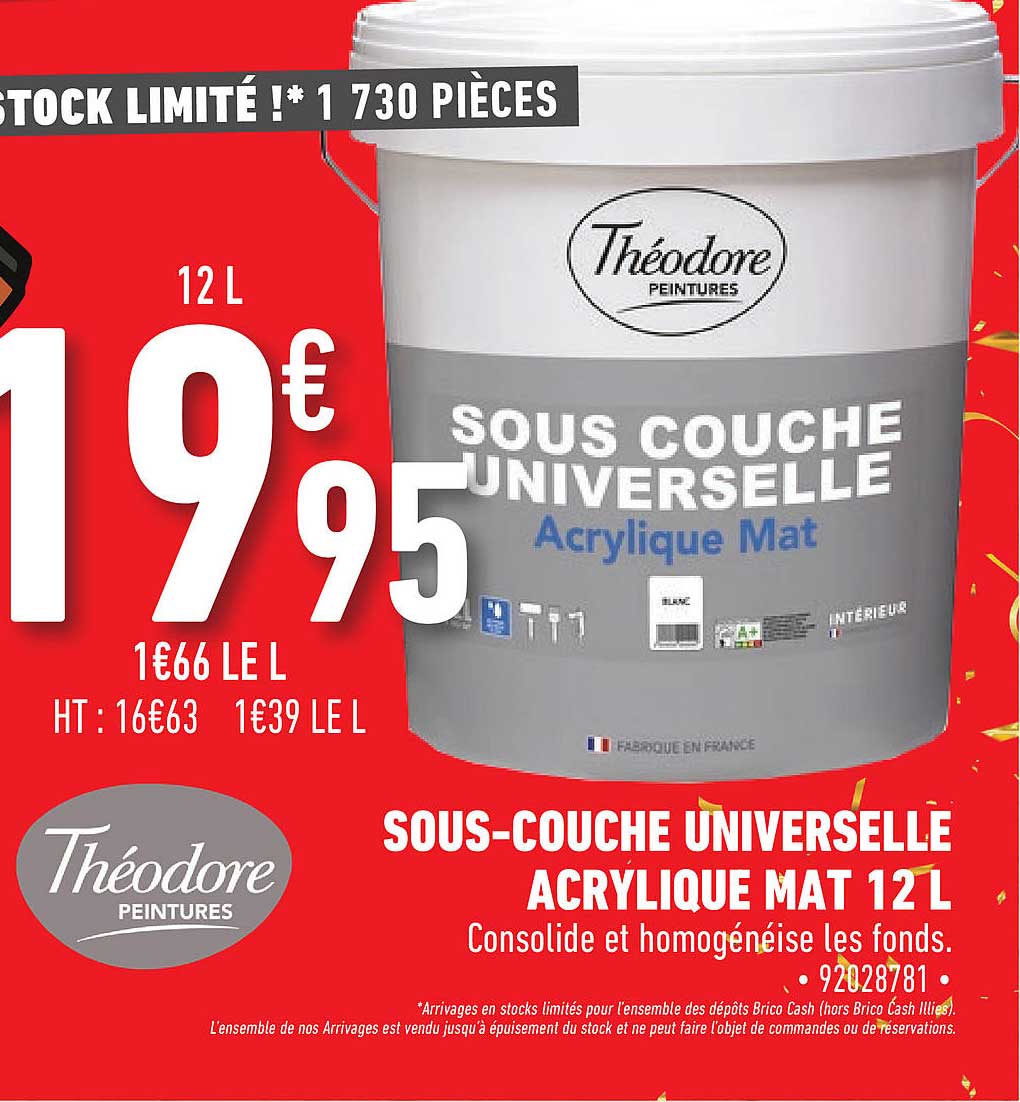sous-couche universelle acrylique mat 12 l théodore