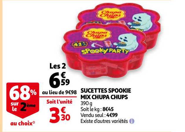 sucettes spookie mix chupa chups