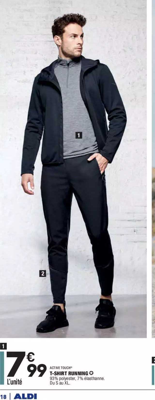 t-shirt running active touch®