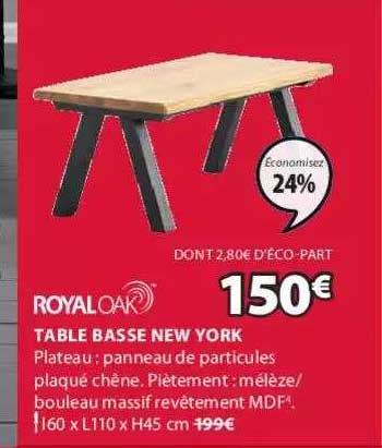 table basse new york royaloak