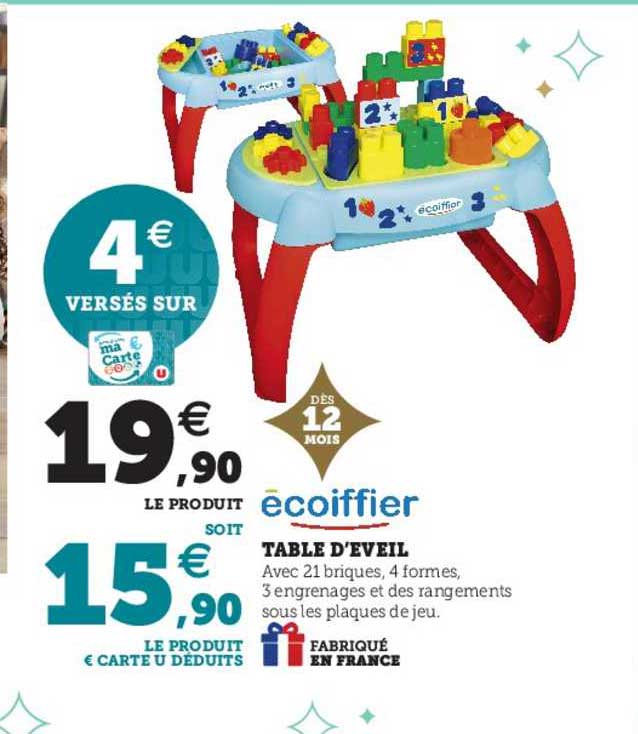 table d'éveil écoiffier
