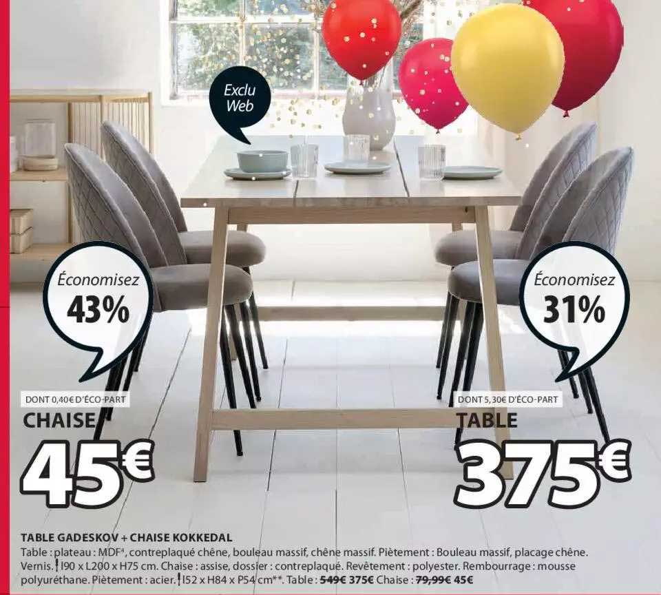 Table Gadeskov + Chaise Kokkedal