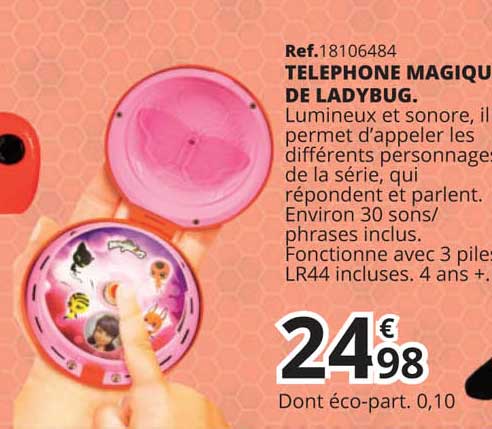 téléphone magique de ladybug