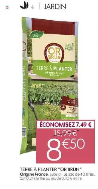 terre à planter "or brun"