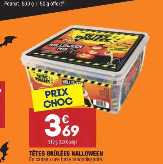 têtes brûlées halloween