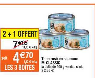 thon rosé en saumure m-classic
