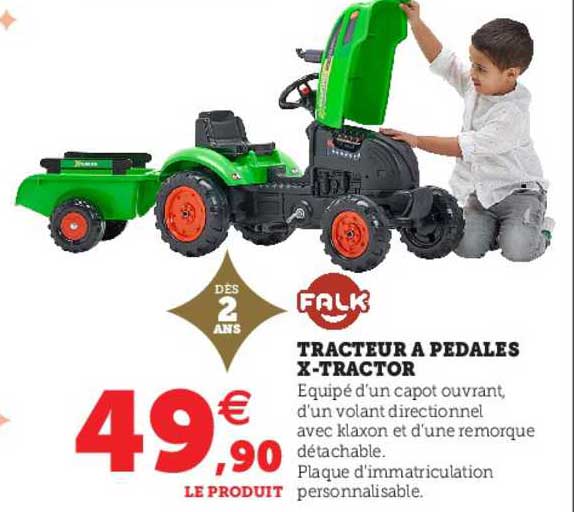 tracteur à pédales x-tractor falk
