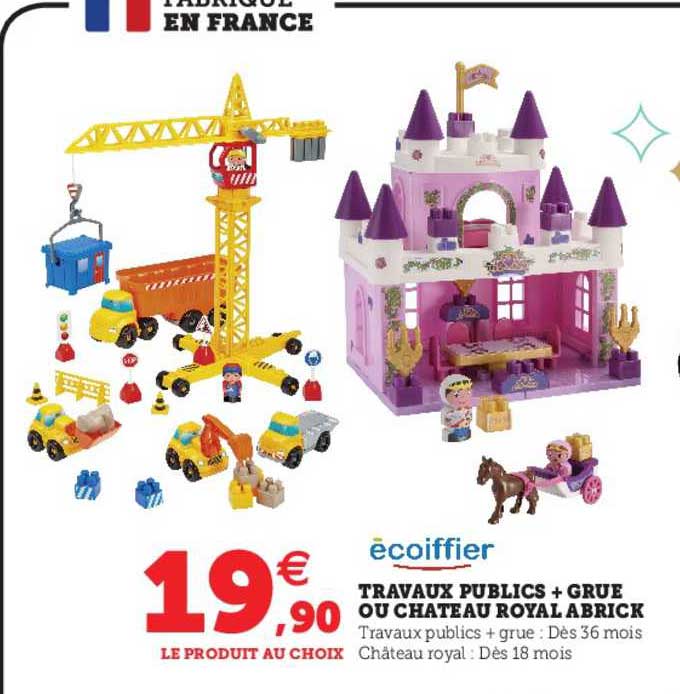 travaux publics + grue ou château royal abrick écoiffier