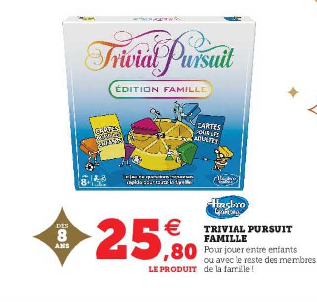 Trivial Pursuit Famille Hasbro Gaming