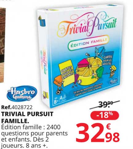 trivial pursuit famille hasbro gaming