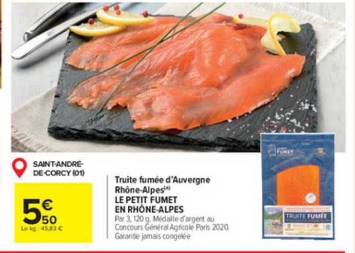 truite fumée d'auvergne rhône-alpes le petit fumet en rhône-alpes