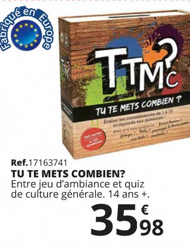 tu te mets combien?