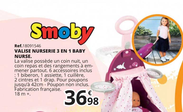 Valise Nurserie 3 En 1 Baby Nurse Smoby