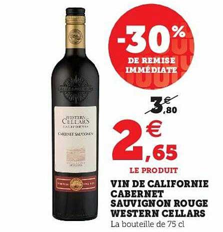 vin de californie cabernet sauvignon rouge western cellars