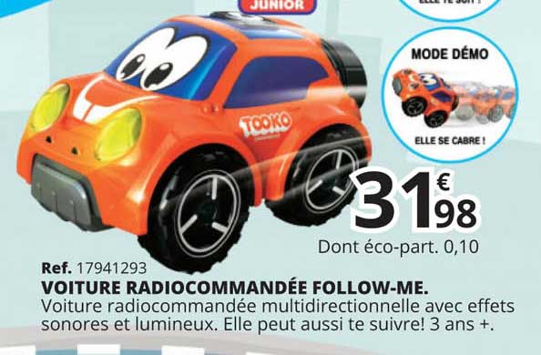 voiture radiocommandée follow-me