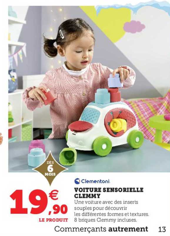 voiture sensorielle clemmy clementoni