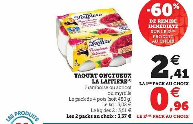 Yaourt Onctueux La Laitière