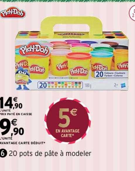 20 pots de pâte à modeler play-doh