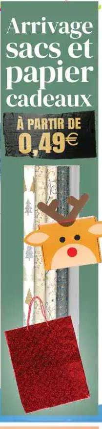 arrivage sacs et papier cadeaux