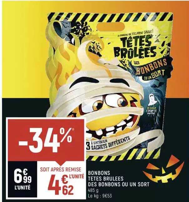 bonbons têtes brûlées des bonbons ou un sort