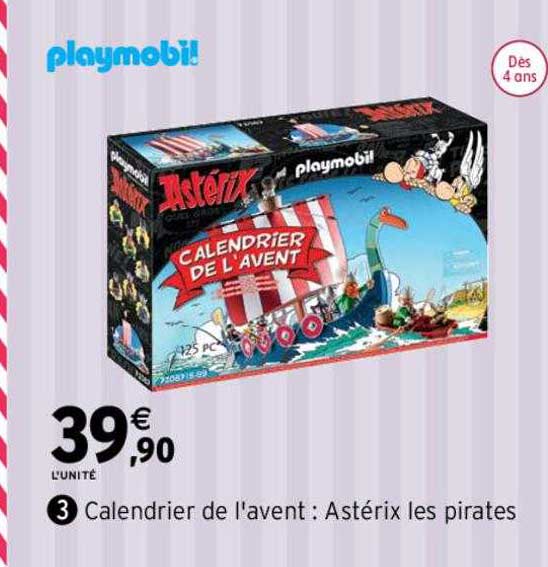 calendrier de l'avent : astérix les pirates playmobil