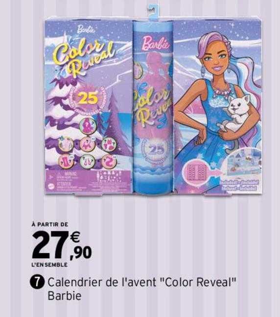 calendrier de l'avent "color reveal" barbie