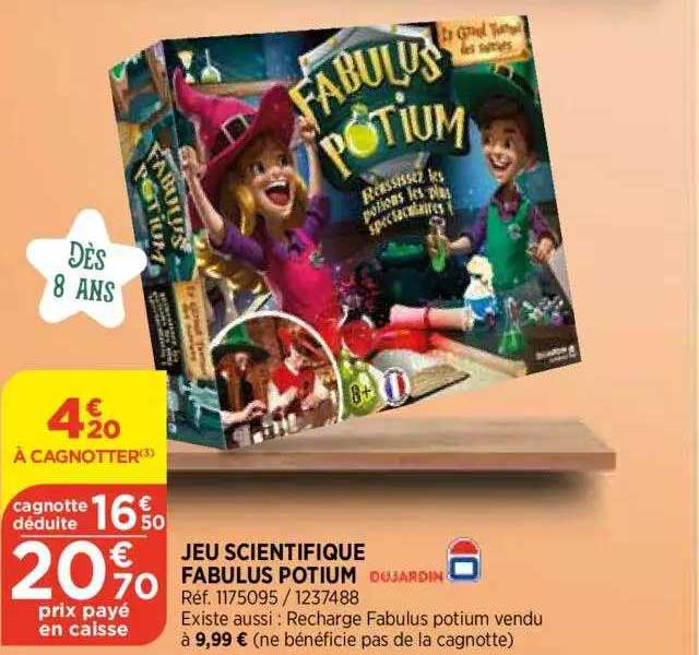 jeu scientifique fabulus potium dujardin