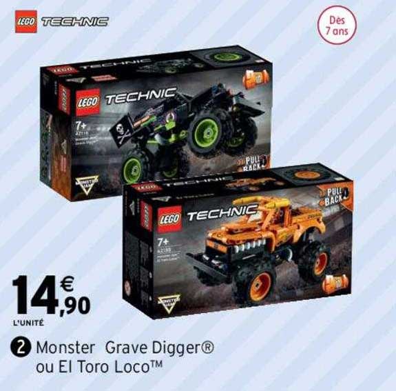 monster grave digger ou el toro loco lego technic