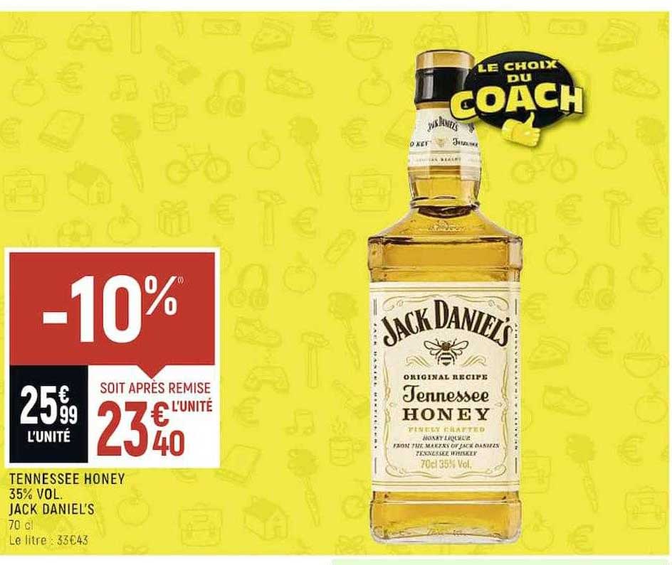 tennessee honey 35% vol. jack daniel's