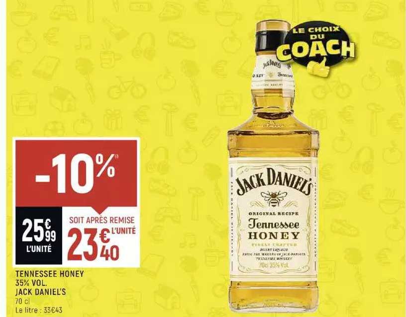 tennessee honey 35% vol. jack daniel's