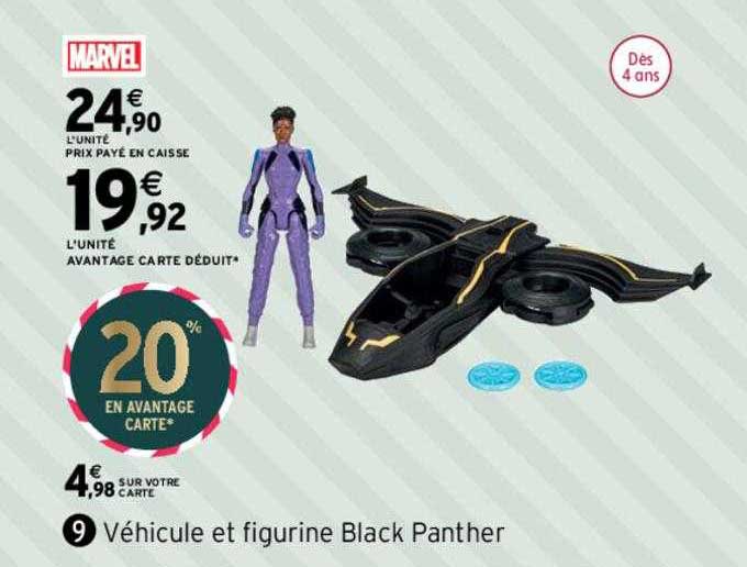 véhicule et figurine black panther marvel