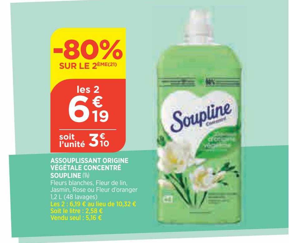 Assouplissant Origine Végétale Concentré Soupline