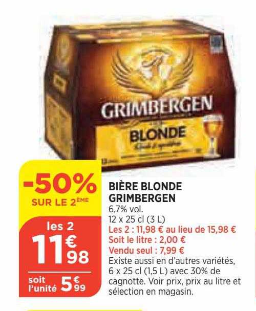 Bière Blonde Grimbergen