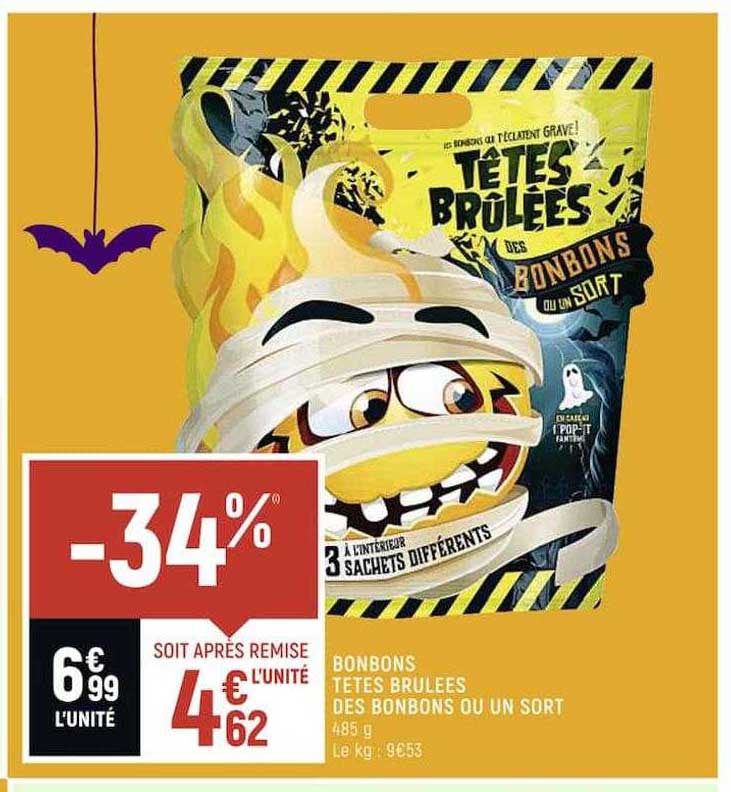 bonbons têtes brûlées des bonbons ou un sort