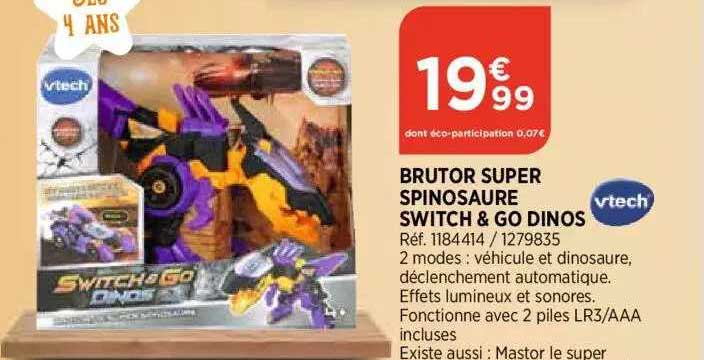 brutor super spinosaure switch & go dinos vtech
