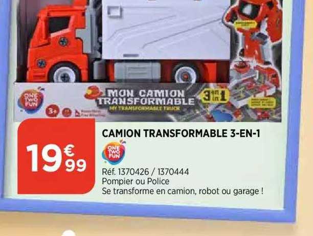 camion transformable 3-en-1 one two fun