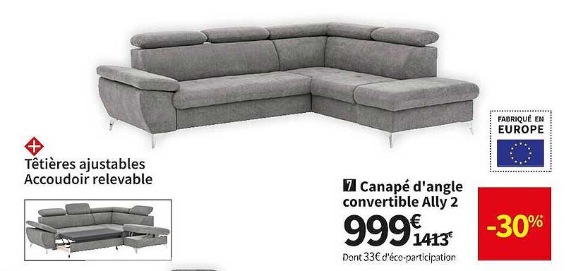 Canapé D'angle Convertible Ally 2