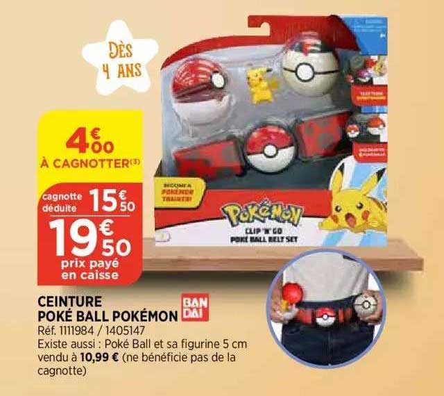 ceinture poké ball polémon bandai