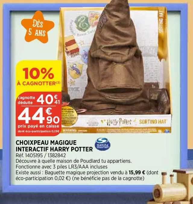choixpeau magique interactif harry potter spin master
