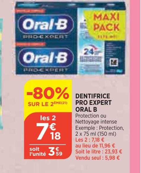 dentifrice pro expert oral b