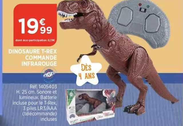 dinosaure t-rex commande infrarouge