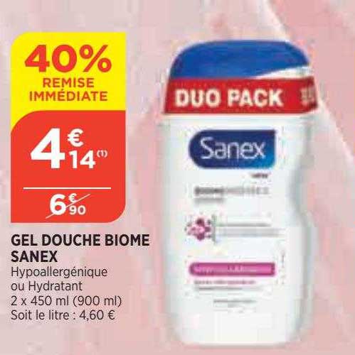 gel douche biome sanex