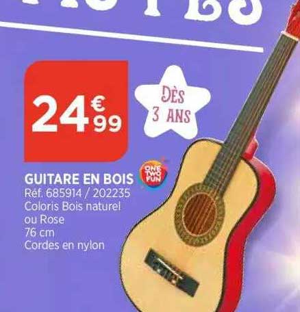 guitare en bois one two fun