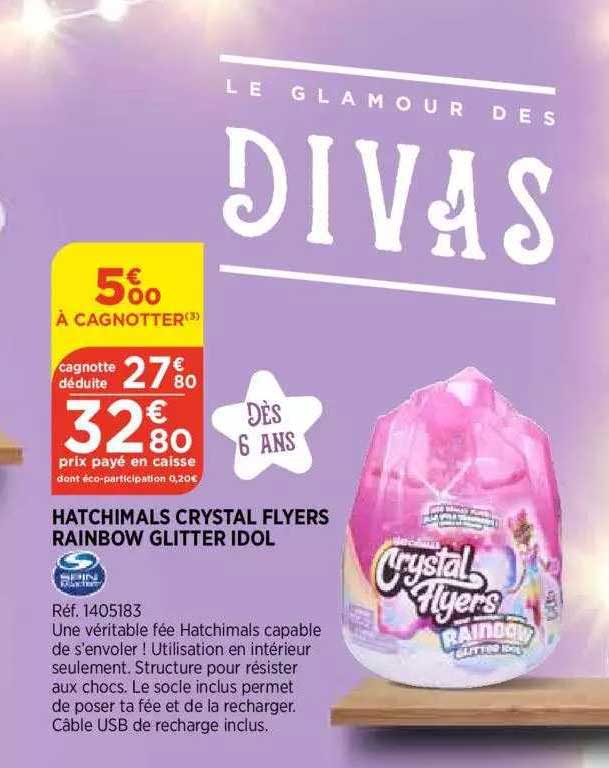 hatchimals crystal flyers rainbow glitter idol spin master