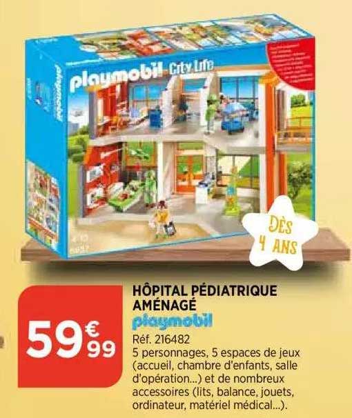 hôpital pédiatrique aménagé playmobil