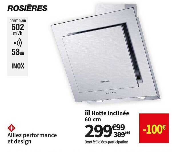 Hotte Inclinée 60 Cm Rosières