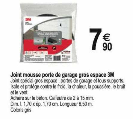 Joint Mousse Porte De Garage Gros Espace 3m