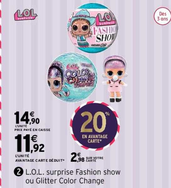 l.o.l surprise fashion show ou glitter color change