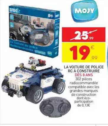 la voiture de police rc à construire mojy